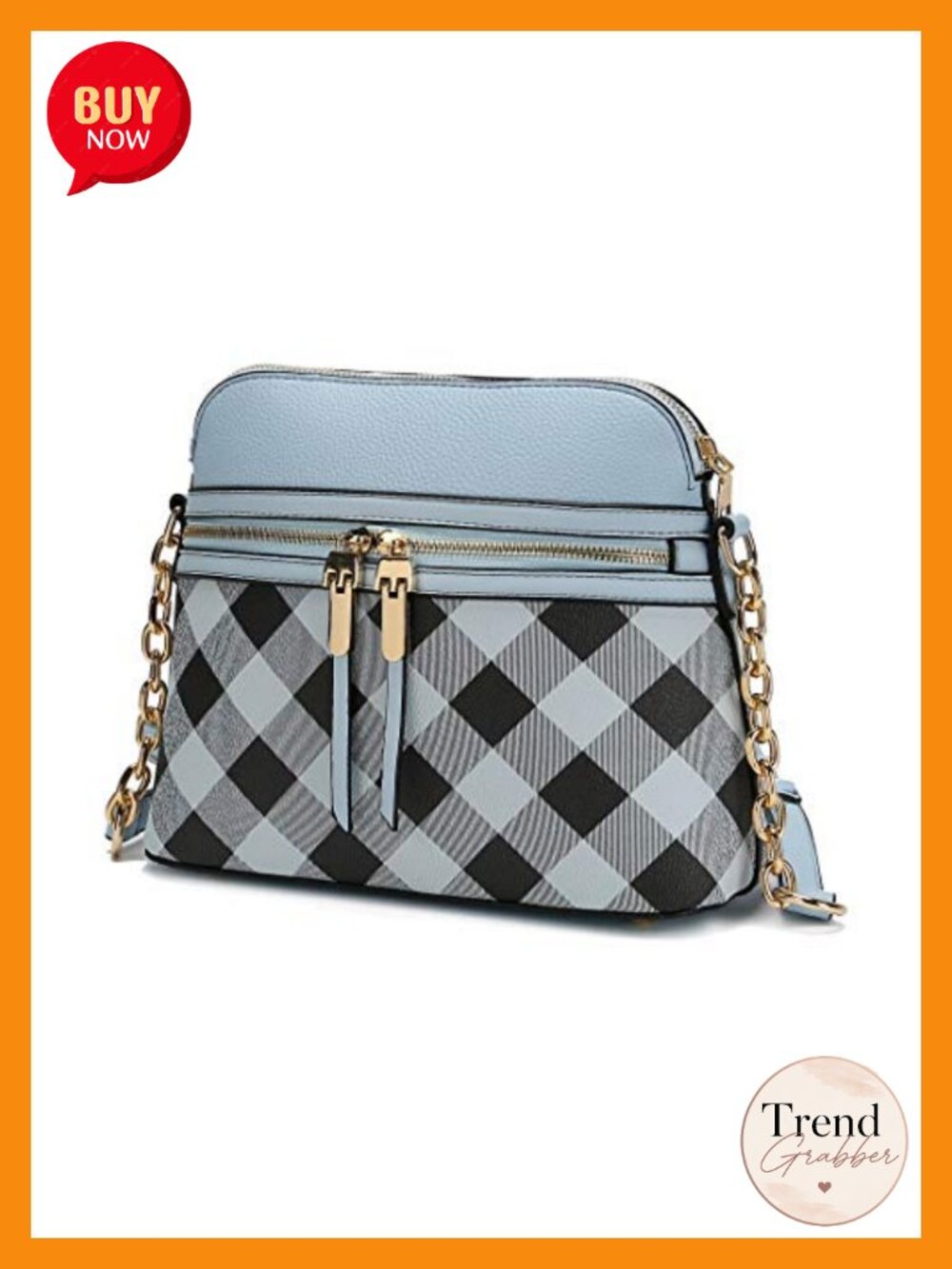 Vegan Leather Multi Pocket Messenger Crossbody Bag with Adjustable Strap